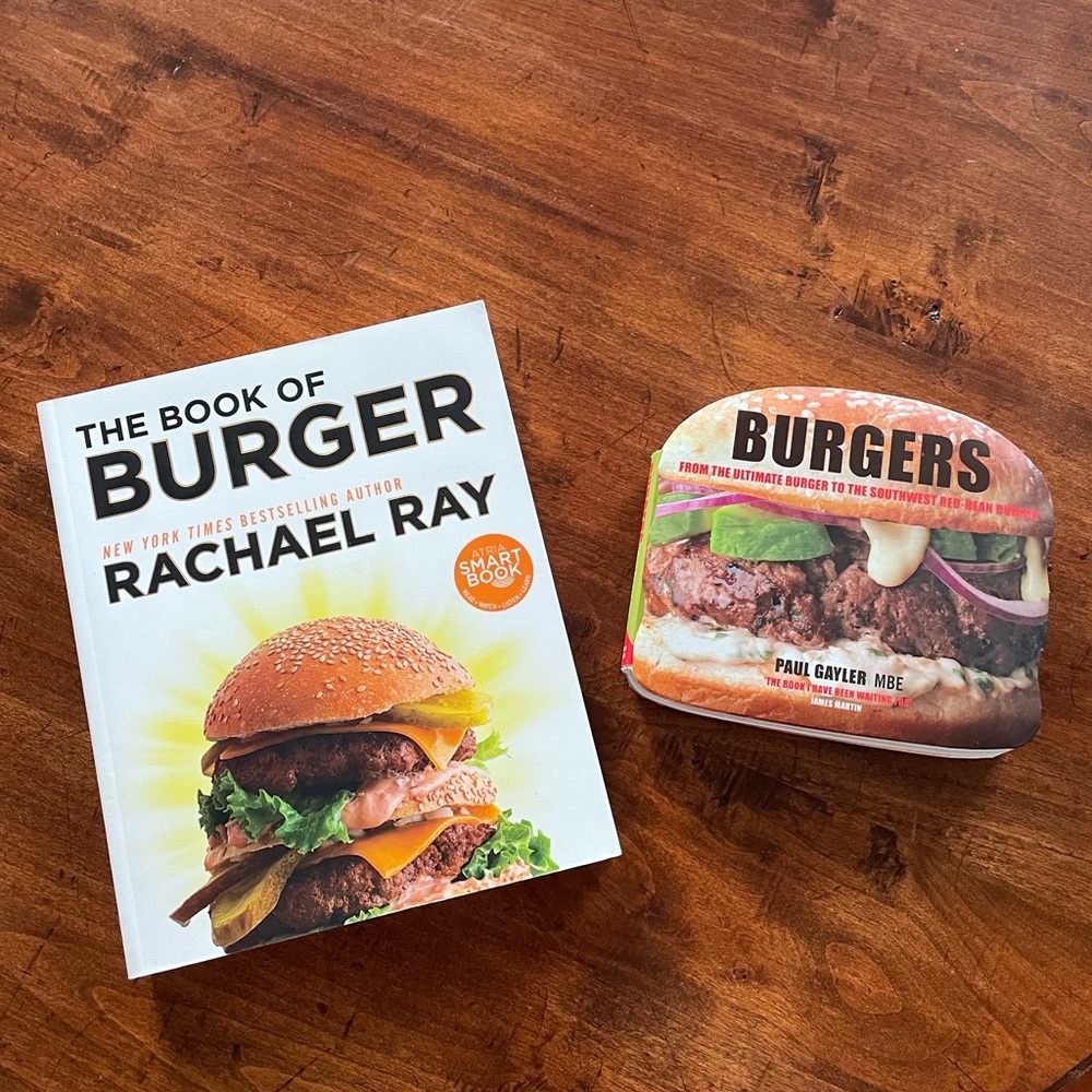2 NEW Cookbooks: The Book of Burger by Rachael Ray & Burgers by Paul Gayler